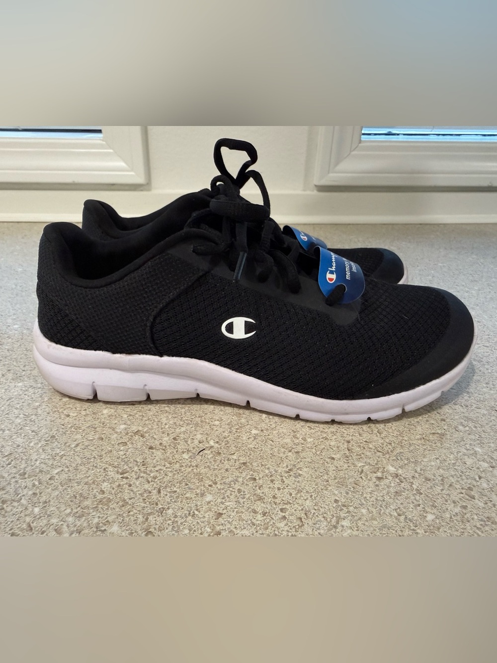 Champion Women’s Black Mesh Memory Foam Sneakers - Size 7W